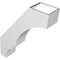 Ekena Millwork 5 1/2-in. W x 20-in. D x 26-in. H Balboa Architectural Grade PVC Knee Brace BRCP055X20X26BOA - alternate 6
